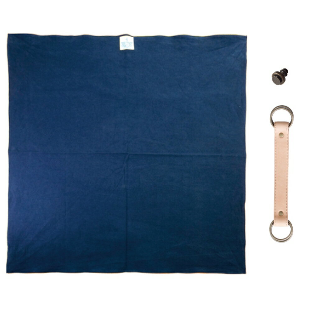 【ふるさと納税】ウオーク社 ふろしきハンドセット 尾道帆布（アオ）風呂敷 ふろしきバッグ バッグ ハンドル 持ち手 取っ手 スナップピアス付き シビラ おしゃれ 可愛い かわいい シンプル ファッション ギフト プレゼント 送料無料 広島県 呉市 サムネイル3