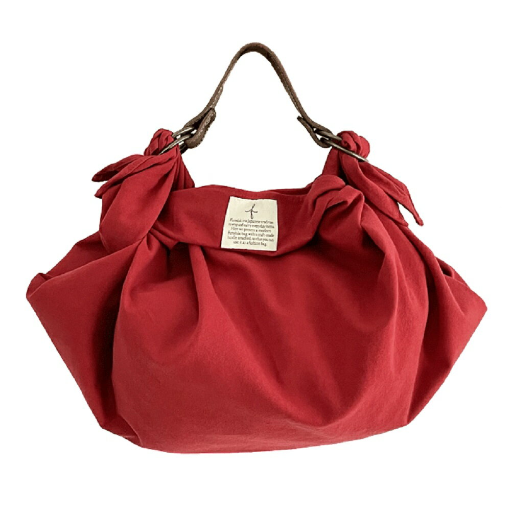 【ふるさと納税】ウオーク社 ふろしきハンドセット 尾道帆布（アカ）風呂敷 ふろしきバッグ バッグ ハンドル 持ち手 取っ手 スナップピアス付き シビラ おしゃれ 可愛い かわいい シンプル ファッション ギフト プレゼント 送料無料 広島県 呉市 サムネイル2