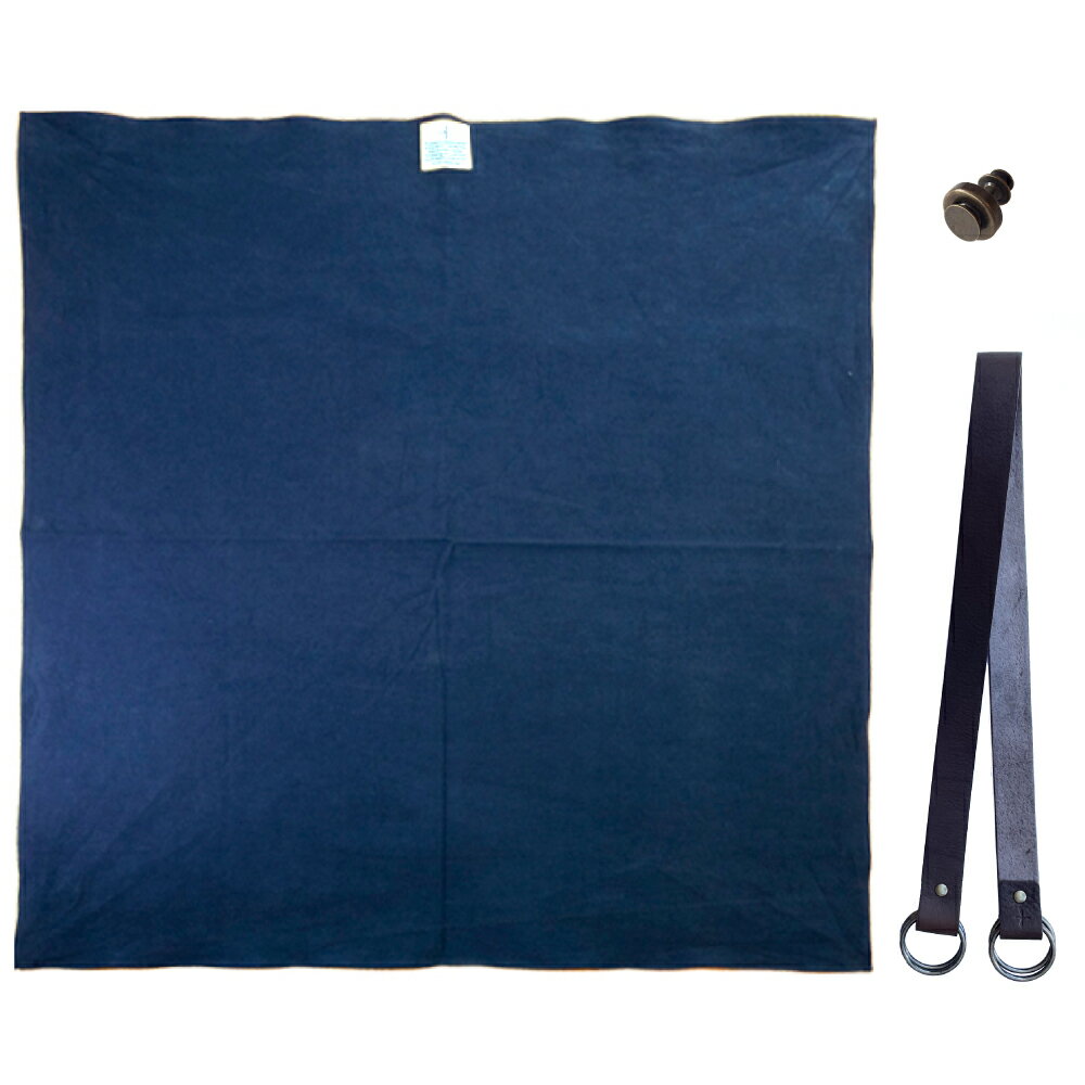 【ふるさと納税】ウオーク社 ふろしきショルダーセット尾道帆布 (アオ) 風呂敷 ふろしきバッグ バッグ ハンドル 持ち手 取っ手 スナップピアス付き おしゃれ 可愛い かわいい シンプル ファッション ギフト プレゼント 送料無料 広島県 呉市 サムネイル2