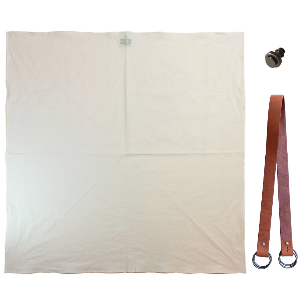 【ふるさと納税】ウオーク社 ふろしきショルダーセット 尾道帆布（キナリ）風呂敷 無地 ふろしきバッグ バッグ ハンドル 持ち手 取っ手 スナップピアス付き おしゃれ 可愛い かわいい シンプル ファッション ギフト プレゼント 送料無料 広島県 呉市 サムネイル2