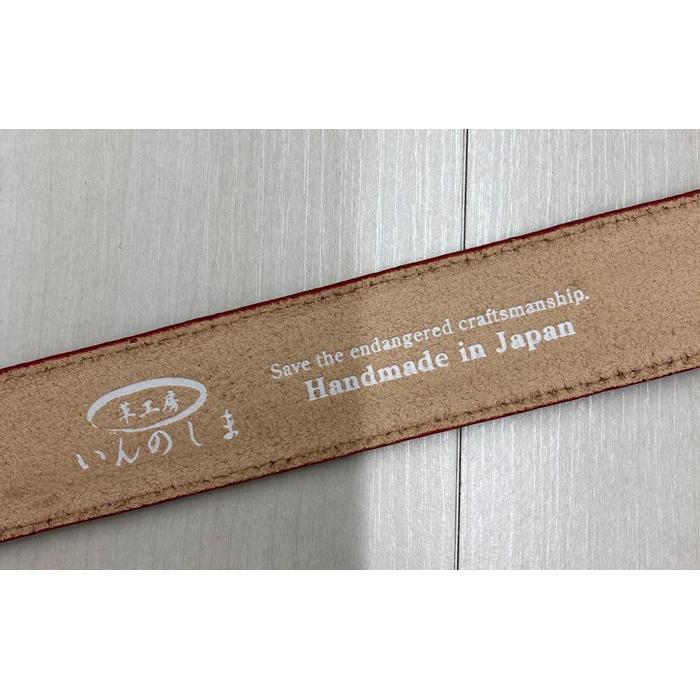 【ふるさと納税】革工房いんのしまスマートロック式牛革 ベルト(色:ワイン) | レザー 小物 ファッション ギフト 贈り物 プレゼント 送料無料 人気 おすすめ 広島県 尾道市 サムネイル2