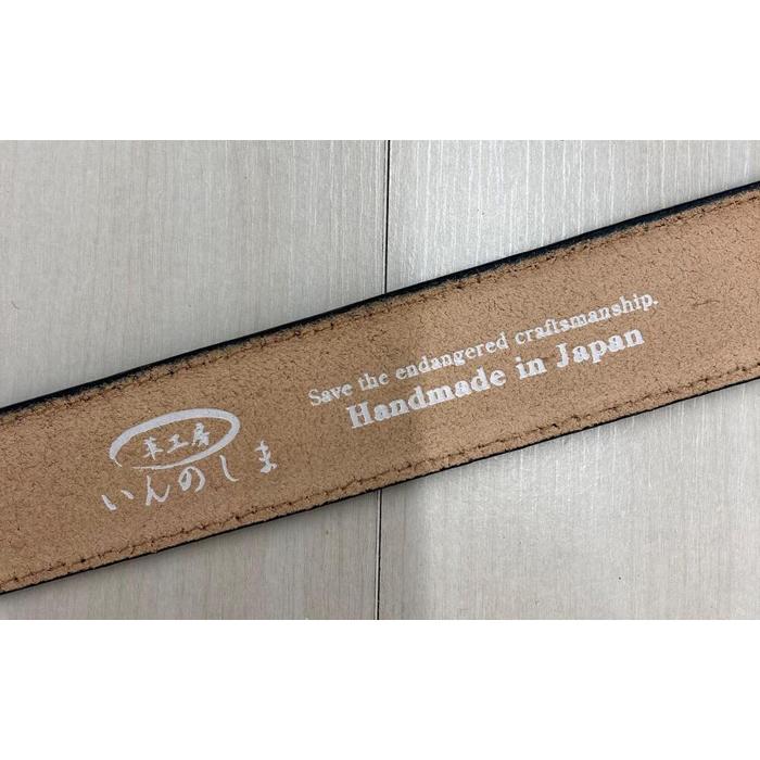 【ふるさと納税】革工房いんのしまスマートロック式牛革 ベルト(色:紺) | レザー 小物 ファッション ギフト 贈り物 プレゼント 送料無料 人気 おすすめ 広島県 尾道市 サムネイル2