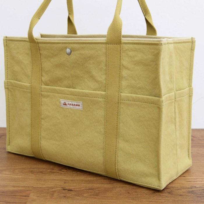 【ふるさと納税】【尾道帆布】丈夫で使いやすい｜ショルダートート（ベージュ） | 尾道 はんぷ バッグ トートバッグ かばん 特産品 シンプル ファッション 送料無料 人気 おすすめ 広島県 尾道市 サムネイル3