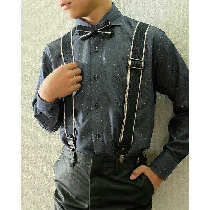 【ふるさと納税】ネクタイ 蝶ネクタイ＆サスペンダーセット selvedge series《セルビッジ シリーズ》 おすすめ 人気 日本製 結婚式 パーティー ネクタイ サスペンダー デニム メンズ 男性 ギフト プレゼント ファッション 広島県福山市/office ROBE DE SETOUCHI[BAAF017] サムネイル3