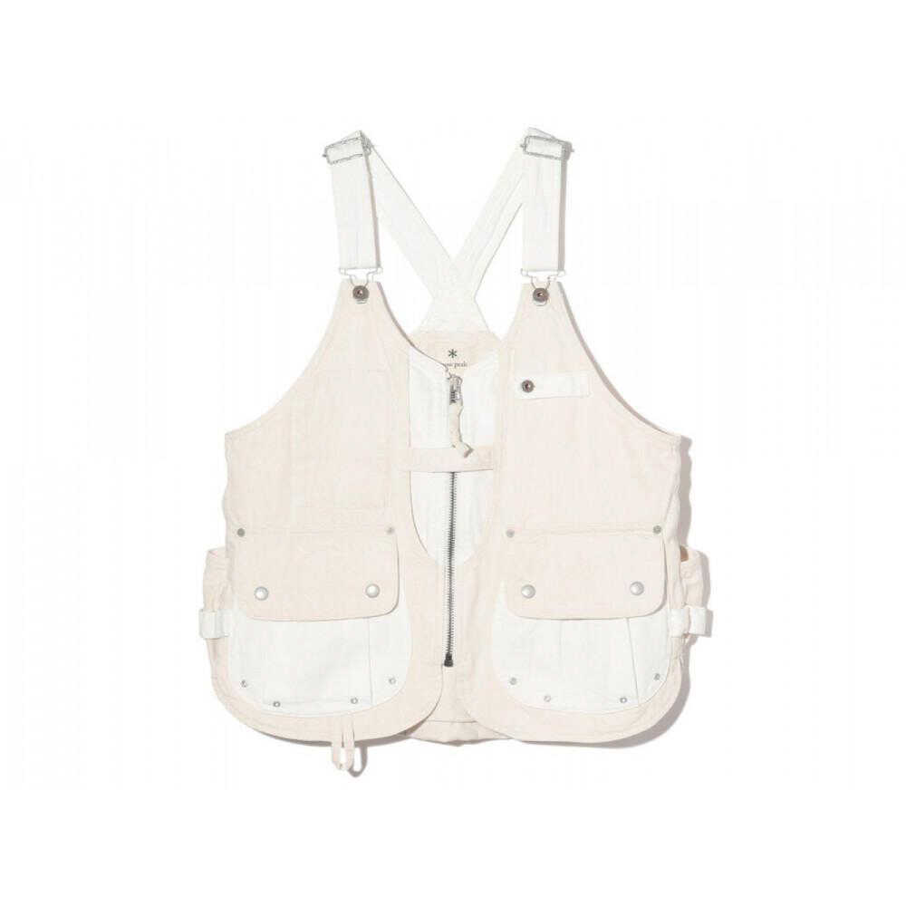 【ふるさと納税】ベスト FUKUYAMA Denim Camping Vest（サイズ：SML｜カラー：IndigoEcru） おすすめ 人気 アウトドアウェア スノーピーク おしゃれ 焚き火 作業着 男女兼用 キャンプ デニム レディース メンズ 春夏 秋冬 広島県福山市/株式会社スノーピーク[BACO001] サムネイル3