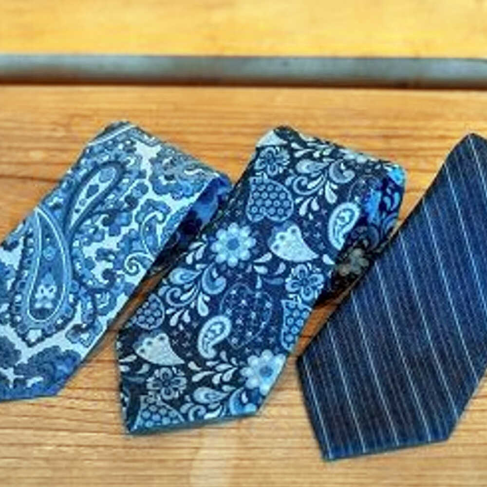 【ふるさと納税】デニム 「デニム抜染（ばっせん）ネクタイ」＜全3柄＞デニム ネクタイ 雑貨 ファッション 広島県福山市 / 山陽染工株式会社[BADS021] サムネイル3