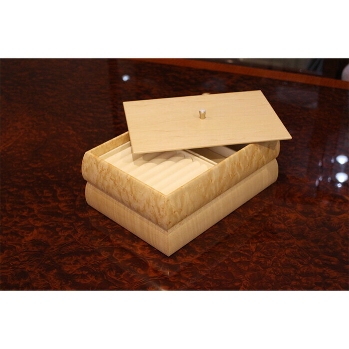 【ふるさと納税】SHINBEYジュエリートレイ2段B［No.877］／ バーズアイメープル ハードメープル 職人 丁寧 収納 送料無料 広島県 サムネイル2