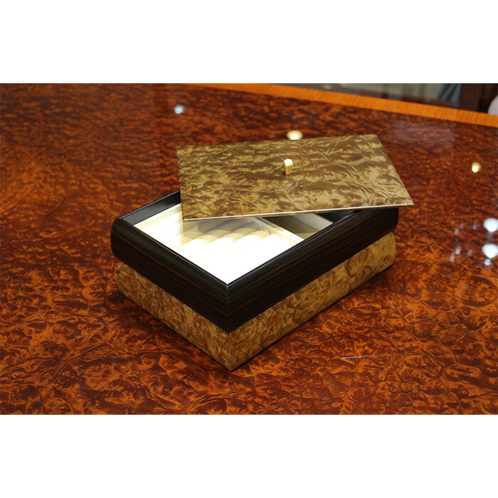 【ふるさと納税】SHINBEYジュエリートレイ2段E［No.880］／ マーブルウッド 黒檀 職人 丁寧 収納 送料無料 広島県 サムネイル2