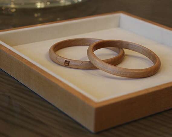 【ふるさと納税】SHINBEY　バングル　ナチュラル　S［No.183］／ 木製 ハードメープル 無垢材 軽量 オイル仕上げ 金属アレルギー対応 送料無料 広島県 サムネイル2