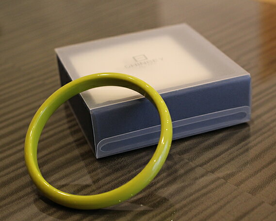 SHINBEY　漆バングル　ライム　L［No.248］／ ファッション アクセサリー 木製 無垢材 漆塗り 送料無料 広島県