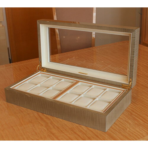 【ふるさと納税】クリスタル 時計ケース No.7　トープ［No.579］／ シカモア 鏡面仕上 腕時計 収納 送料無料 広島県 サムネイル2