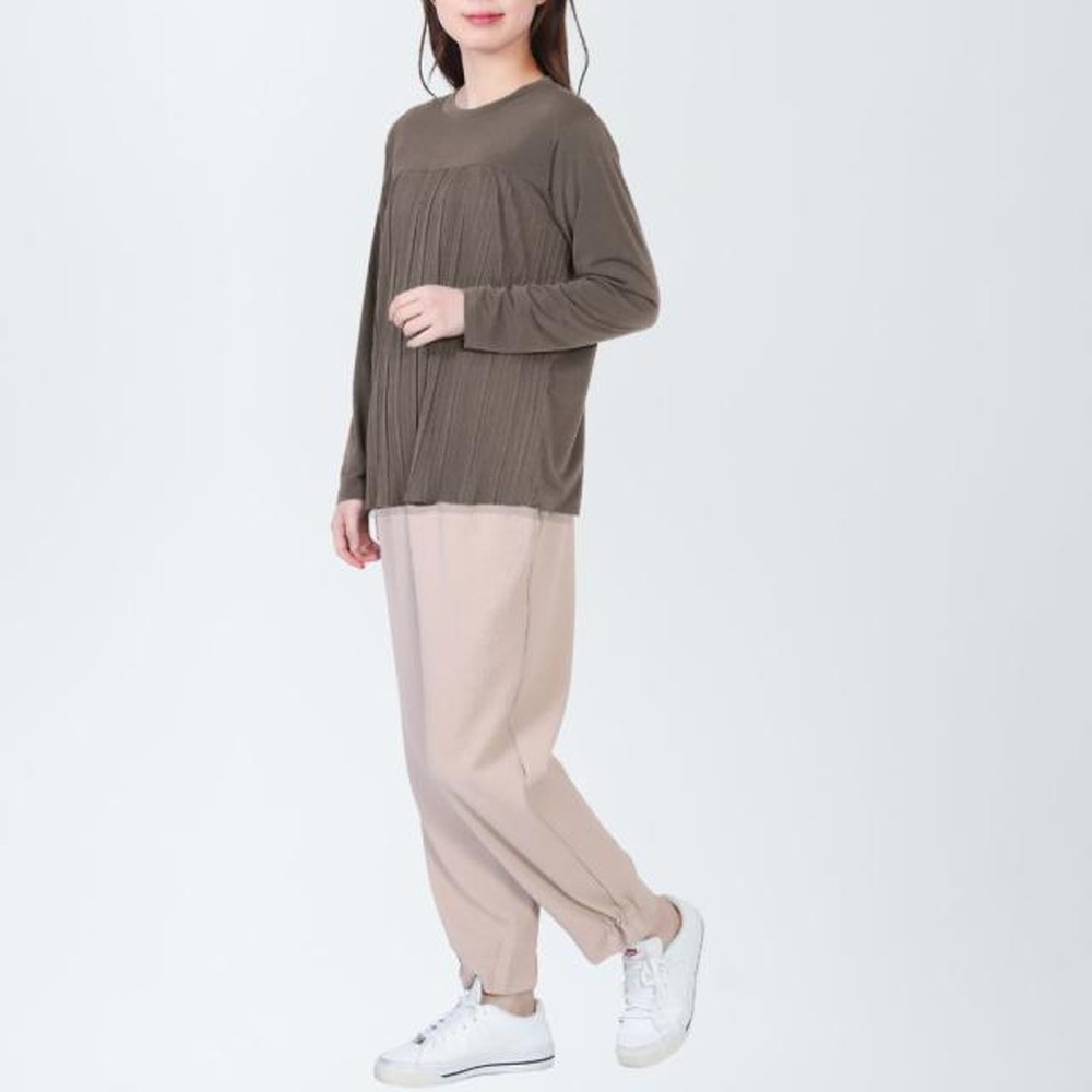 【ふるさと納税】もんぺ レディース ベージュ リヨセル 無地［No.1187］／ シニアファッション ギフト お洒落 ズボン モンペ シニア レディース ファッション パンツ リラパン 無地 おしゃれ和風 70代 80代 ホームウエア 和風 趣味の服 和装 母の日 敬老の日 プレゼント サムネイル3