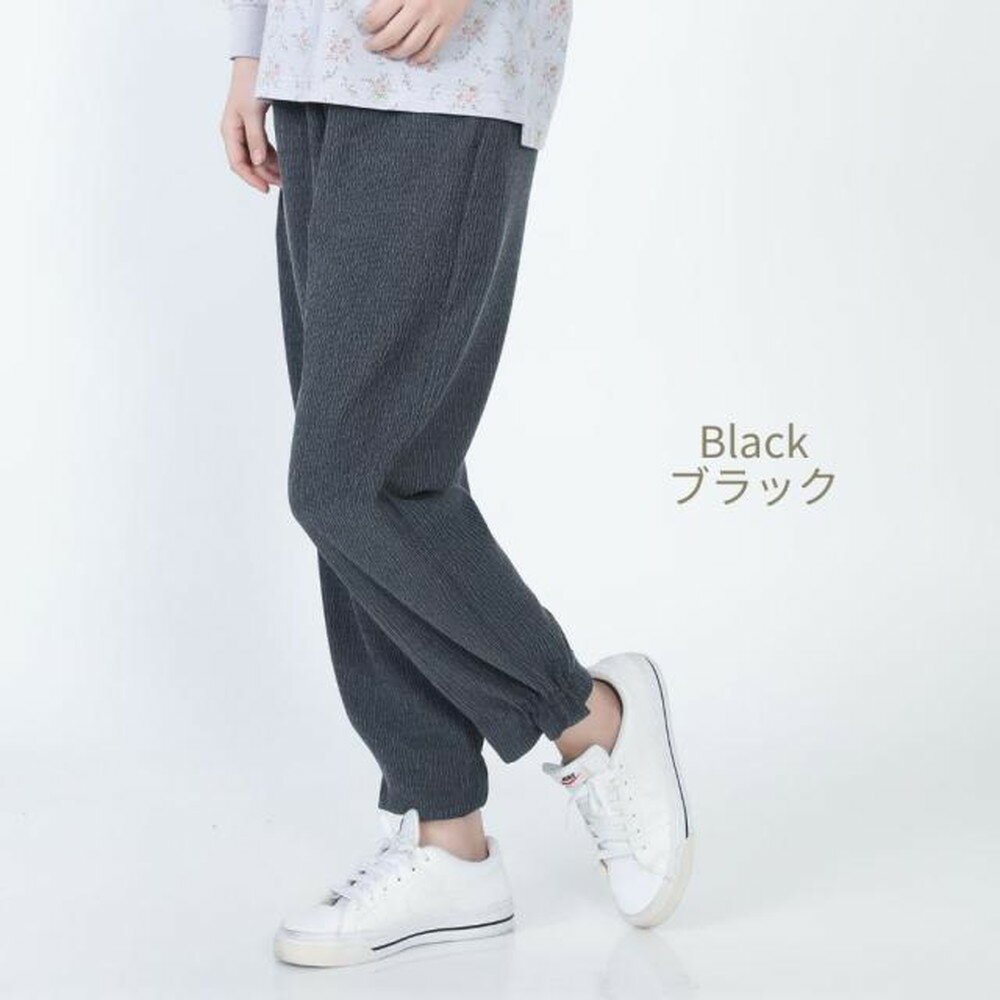 【ふるさと納税】もんぺ レディース ブラック リヨセル 無地［No.1188］／ シニアファッション ギフト お洒落 ズボン モンペ シニア レディース ファッション パンツ リラパン 無地 おしゃれ和風 70代 80代 ホームウエア 和風 趣味の服 和装 母の日 敬老の日 プレゼント サムネイル2