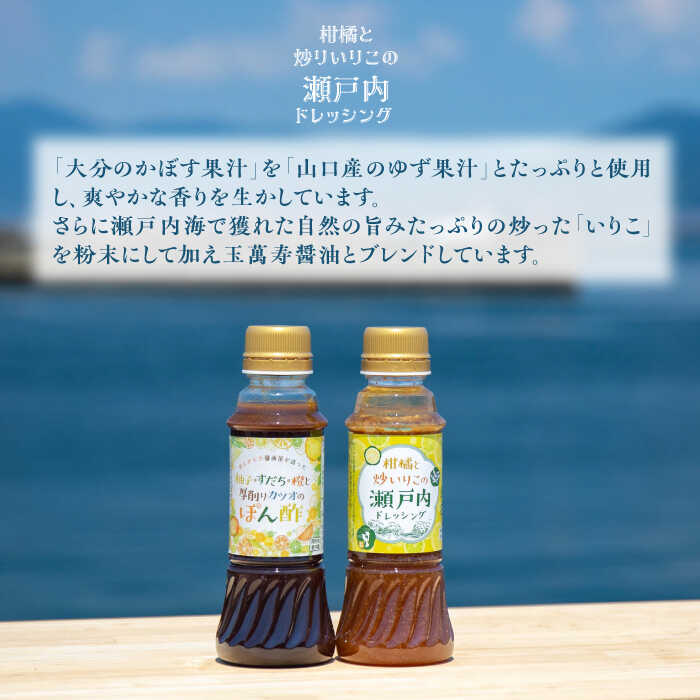 【ふるさと納税】調味料 セット 保存 だし 醤油 しょうゆ 【全3回定期便】一度使うともう戻れない！ かけるだけで大満足ののぽんドレセット 300mL×2種 (ポン酢/ドレッシング) 料理 うどん ギフト 和食 簡単レシピ 江田島市/有限会社濱口醤油[XAA029] サムネイル2