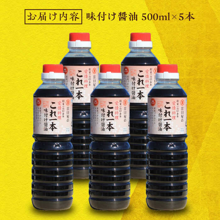 【ふるさと納税】調味料 だし 醤油 味付け醤油 500mL×5本 調味料 料理 ラーメン うどん 鍋 餃子 ギフト 簡単レシピ 江田島市/有限会社濱口醤油[XAA048] 醤油 しょうゆ だし 出汁 簡単 調味料 大豆 セット 保存 酒【7日以内発送】 サムネイル3