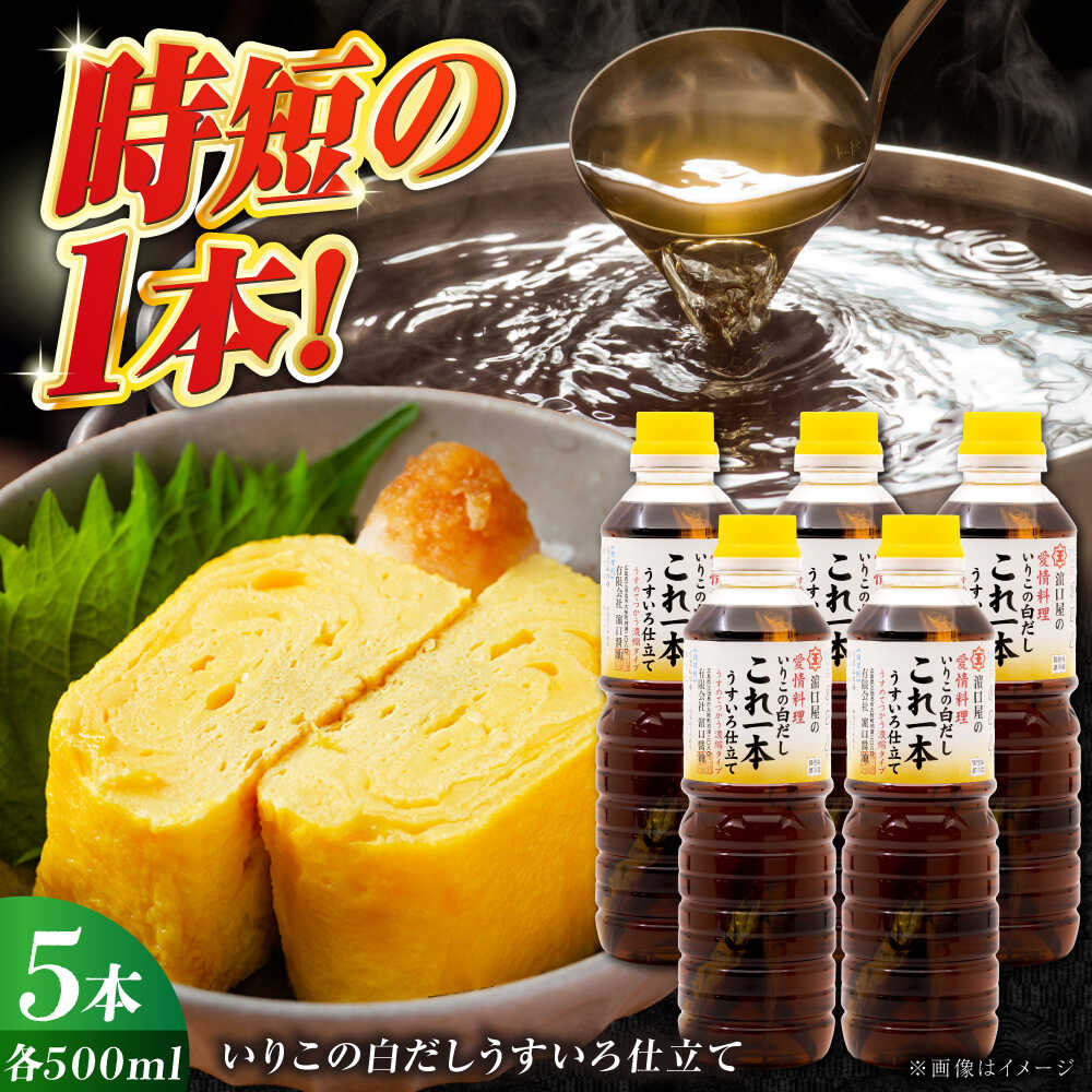 【楽天限定】【選べる発送月】調味料 だし 醤油 いりこの白だしこれ一本うすいろ仕立て500mL×5本 調味料 料理 ラーメン うどん ギフト 江田島市/有限会社濱口醤油[XAA052] 調味料 セット 保存 だし 醤油 しょうゆ 楽天限定【7日以内発送】