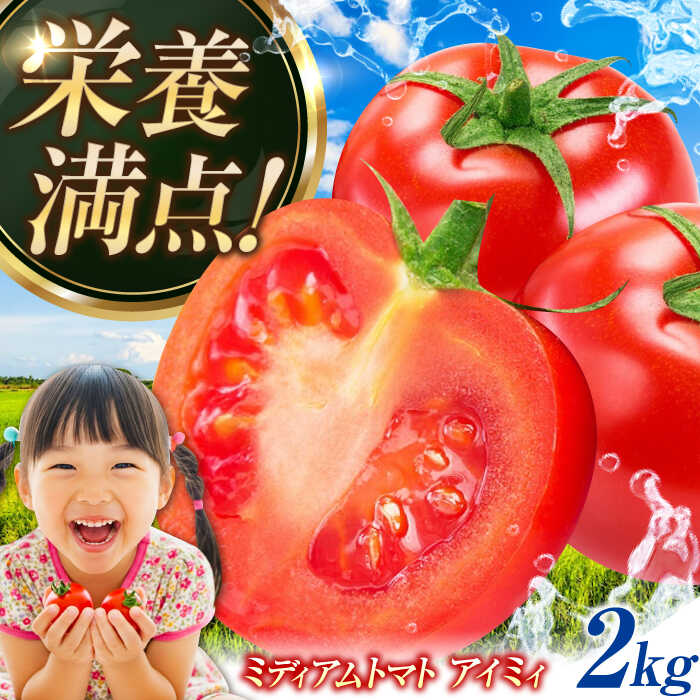 野菜 トマト とまと 低農薬栽培 ミディアムトマト 2kg 【11月上旬〜翌年6月末まで順次発送】 料理 人気 美容 健康 ギフト 広島県産 江田島市/有限会社グリーンファーム沖美 [XAB002] 野菜 やさい トマト フルーツ とまと セット