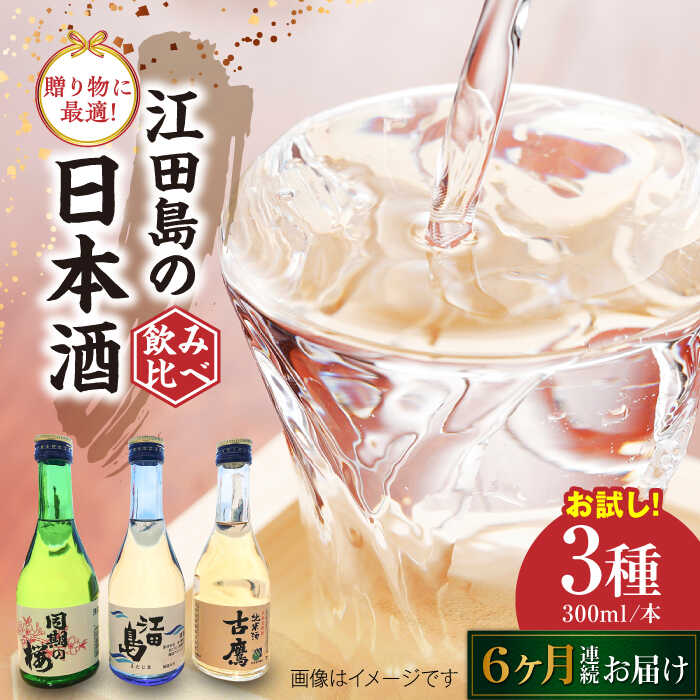 【全6回定期便】江田島銘醸おすすめ日本酒 お試し飲み比べセット 300mL×3種 飲み比べ 人気 日本酒 おしゃれ 和食 ギフト プレゼント 広島県産 江田島市 /江田島銘醸 株式会社[XAF033] 日本酒 さけ sake 酒 お酒 アルコール 地酒 純米 大吟醸 焼酎 飲み比べ