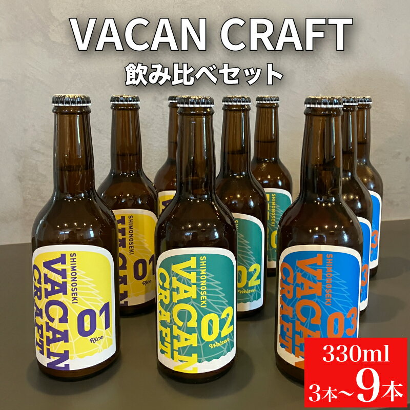 クラフトビール 330ml 3本 6本 9本 飲み比べ 選べる 内容量 酒 ビール 地ビール ご当地 限定 詰め合わせ プレゼント ギフト 贈り物 贈答 キャンプ 中元 歳暮 記念日 父の日 母の日 馬関クラフト utsuibrewery うついブルワリー 内日ブルワリー 下関 山口
