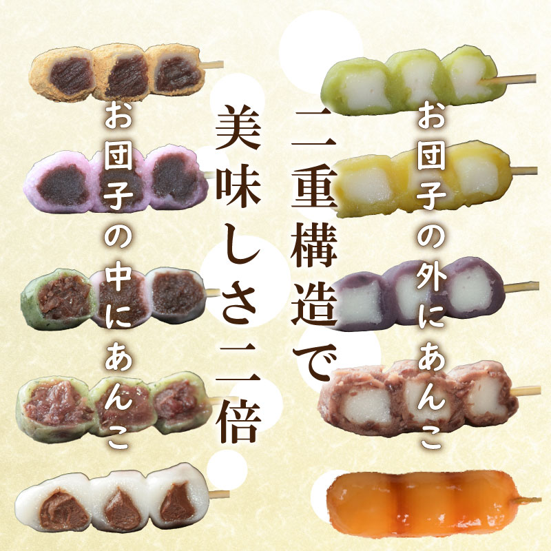 【ふるさと納税】 だんご 団子 10本 or 20本 セット 選べる 詰め合わせ 各種 各味 大容量 冷凍 スイーツ デザート みたらし 三色 よもぎ 小倉 桜もち 桜餅 生 チョコ きな粉 栗 ずんだ 紫いも 芋 餡 粒あん こしあん あんこ 幸ふく 和菓子 バレンタイン ギフト プレゼント - 画像2