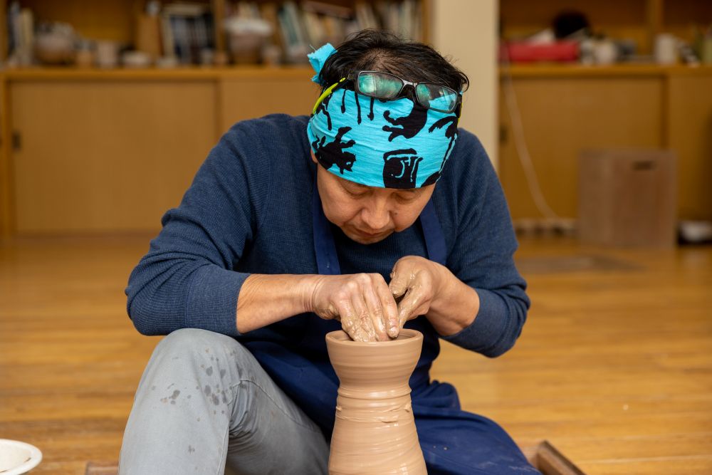 【ふるさと納税】萩焼作家 波多野英生との作陶体験物語 【完全予約制／萩焼作陶体験1名様分】 サムネイル2