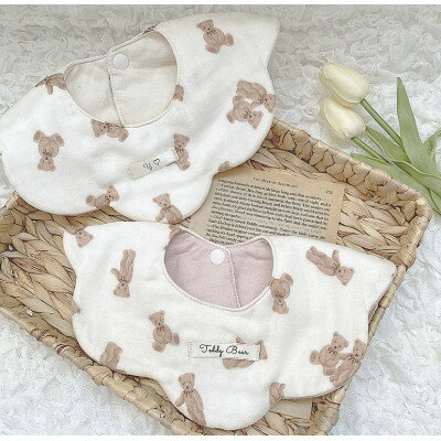 【ふるさと納税】お名前入り ダブルガーゼ もくもくスタイ【1571893】 サムネイル2