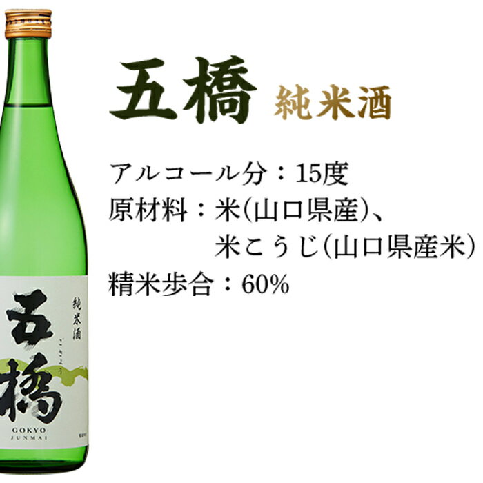【ふるさと納税】五橋　純米酒　飲み比べセット（720ml×2本）【酒井酒造】 サムネイル2