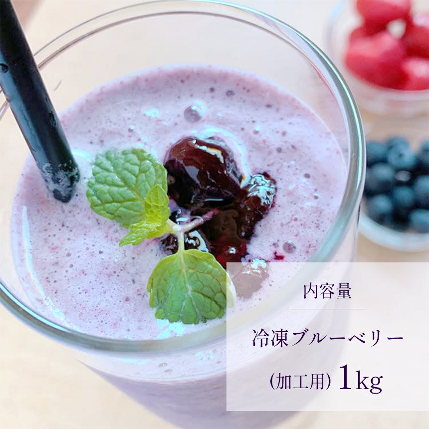 【ふるさと納税】冷凍ブルーベリー(加工用) ｜ 果物 くだもの フルーツ ブルーベリー 冷凍 加工用 1kg 山口 美祢市 美祢 特産品 スムージー ジャム サムネイル2