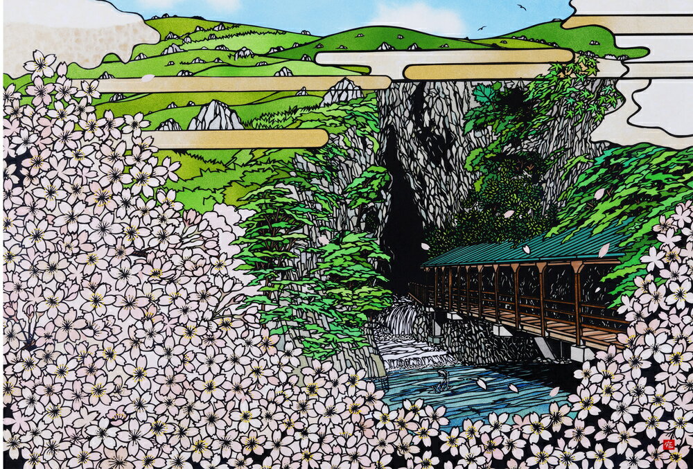 【ふるさと納税】 数量限定 秋芳洞 プレミアム フリーパス ｜切り絵 久保修 JAL 飛行機 整備士 エンジン チタン入洞 周遊 カード 洞窟 美祢市 美祢 山口県 秋吉台 洞窟 ライトアップ 秋吉台 旅行 レジャー 記念品 限定 特別 サムネイル3