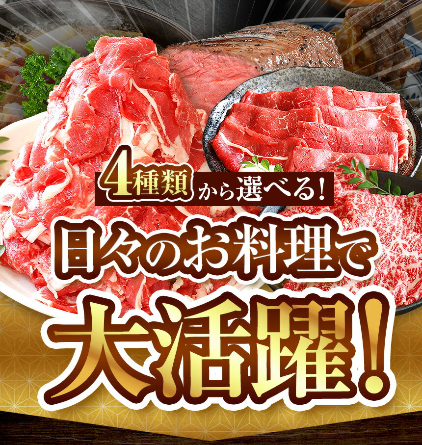 【ふるさと納税】 秋吉台高原牛 数量限定 定期便あり 選べる4種 / 切り落とし / すき焼き ( カタ ・ モモ ) / すき焼き ( 肩ロース ) / ローストビーフ ｜ 山口県 山口 美祢市 お肉 肉 牛肉 牛 国産 国産牛 長州 秋吉台 高原牛 ロース ビーフ サムネイル2