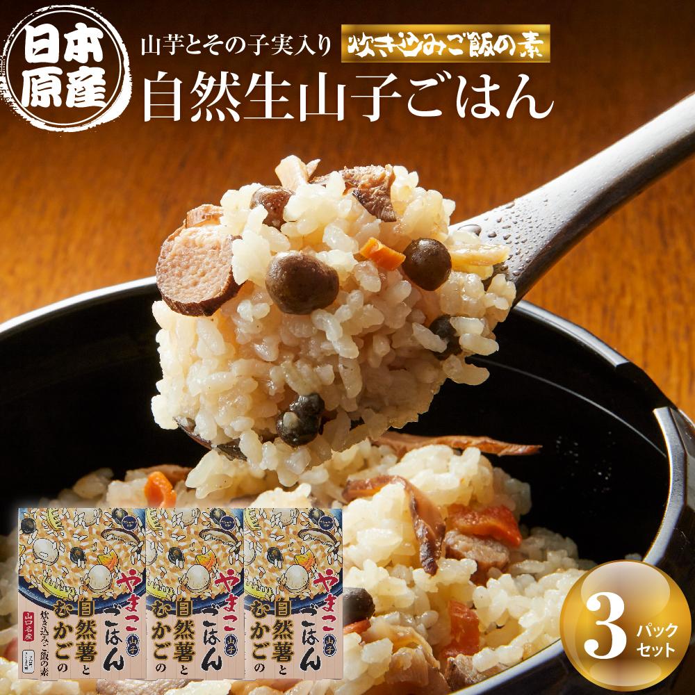 【炊き込みご飯の素】日本原産種の山芋とその子実入り自然生山子ごはん 150g×3パックセット | 食品 加工食品 人気 おすすめ 送料無料