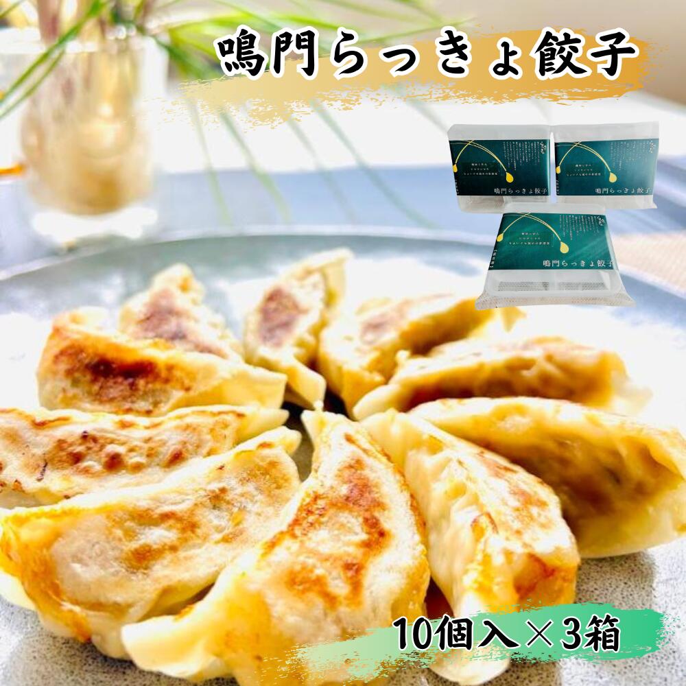 鳴門らっきょ餃子（10個入箱）×3箱セット | らっきょう 徳島 餃子 レトルト おかず 惣菜 総菜