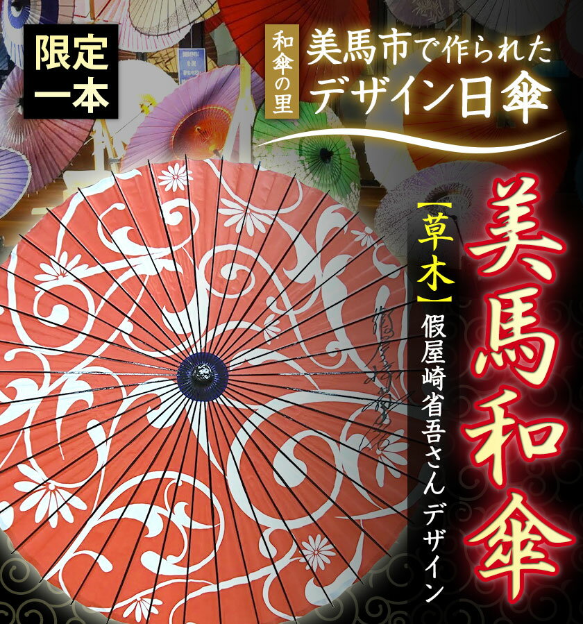 【ふるさと納税】美馬和傘 デザイン日傘 草木 限定1本 假屋崎省吾さんデザイン 美馬和傘製作集団《30日以内に出荷予定(土日祝除く)》徳島県 美馬市 デザイン日傘 日傘 和傘 傘 送料無料 サムネイル2
