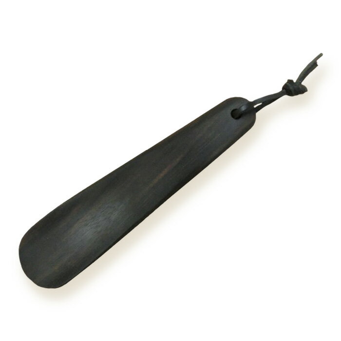 【ふるさと納税】靴ベラ　ハーフ（黒檀）［徳島 那賀 靴ベラ 木製品 黒 靴 革靴 スニーカー メンズ レディース 男性 女性 軽い 持ち運び 携帯用 和風 シンプル おしゃれ 上品 高級感 インテリア 雑貨 オフィス 新生活 玄関 就職 父の日 実用的 ギフト プレゼント］【KT-2-1】 サムネイル2