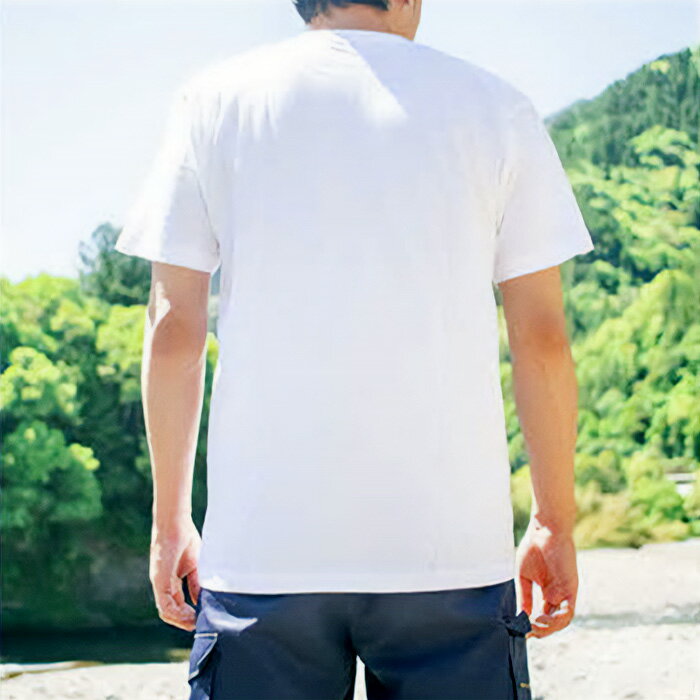 【ふるさと納税】Wood Head オリジナルロゴTシャツ 1枚≪選べるサイズ≫ WH-10【徳島県 那賀町 オリジナル Tシャツ ティーシャツ 白T ロゴT 綿 100％ 半袖 白 ホワイト Mサイズ Lサイズ】 サムネイル3