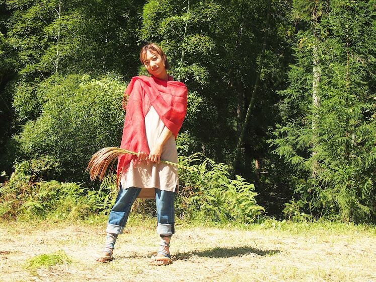 【ふるさと納税】 ヘンプストール2枚セット 茜染め 草木染め 藍染め レディース ストール ヘンプ 麻 100％ 茜色 藍色 ホワイトデー 贈り物 ギフト プレゼント サムネイル2