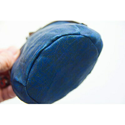 【ふるさと納税】阿波藍　本藍染めがま口(男女兼用)【1096125】 サムネイル3