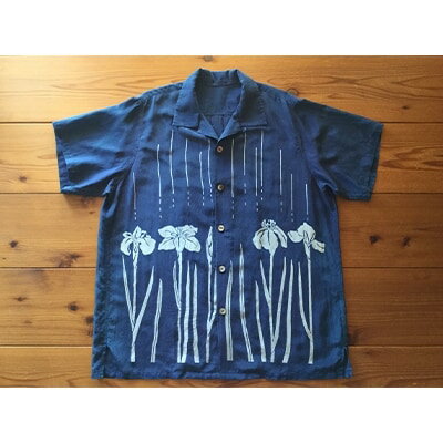 藍染めのアロハシャツ(菖蒲)【1128217】