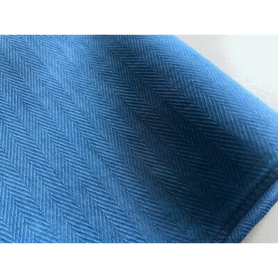 【ふるさと納税】藍染めハンカチ(ヘリンボーン)【1143950】 サムネイル2