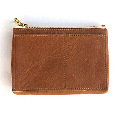 【ふるさと納税】上質で抜群の使い心地　エージングオイルレザー(本革)のポーチ【1105593】 サムネイル2