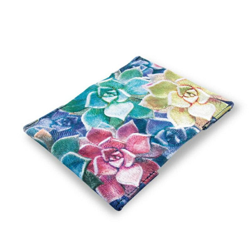 【ふるさと納税】せと刺織り(R) カードケース（エケべリアネイビー）　せと刺繍(R) | プレゼント ギフト 香川県 高松市 二つ折り コンパクト 名刺ケース 名刺入れ 2ポケット スリム 瀬戸内 伝統工芸 カラフル おしゃれ 送料無料 サムネイル3