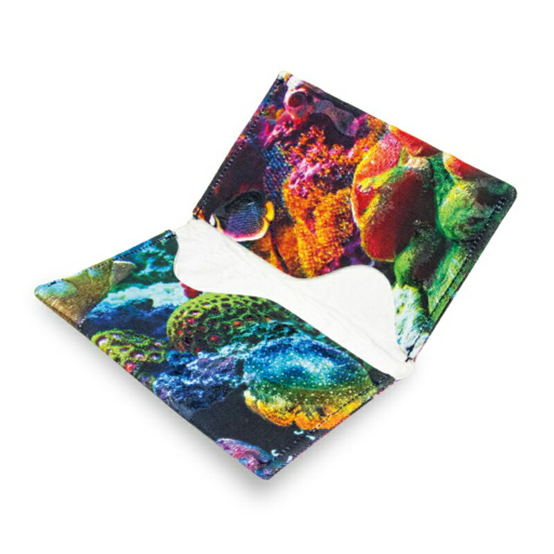 【ふるさと納税】せと刺織り(R)カードケース（トロピカルフィッシュ）　せと刺繍(R) | プレゼント ギフト 香川県 高松市 二つ折り コンパクト 名刺ケース 名刺入れ 2ポケット スリム 瀬戸内 伝統工芸 カラフル おしゃれ 送料無料 サムネイル2