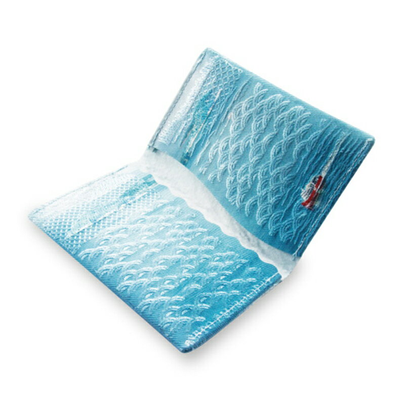 【ふるさと納税】せと刺織り(R) カードケース（瀬戸内）　せと刺繍(R) | 瀬戸内海 風景 名刺ケース ギフト プレゼント 香川県 高松市 コンパクト スリム さぬき 讃岐 伝統工芸品 カラフル 送料無料 サムネイル2