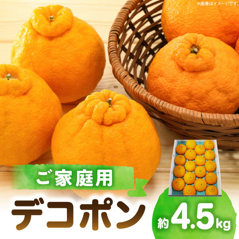 高松産季節の果物＜ご家庭用　デコポン＞約4.5kg【2026年2月下旬～2026年4月上旬配送】 | みかん 果物 フルーツ 柑橘 定番品種 定番 蜜柑 果実 香川県 高松市 自宅用 食品 食べ物 お取り寄せ おすそ分け