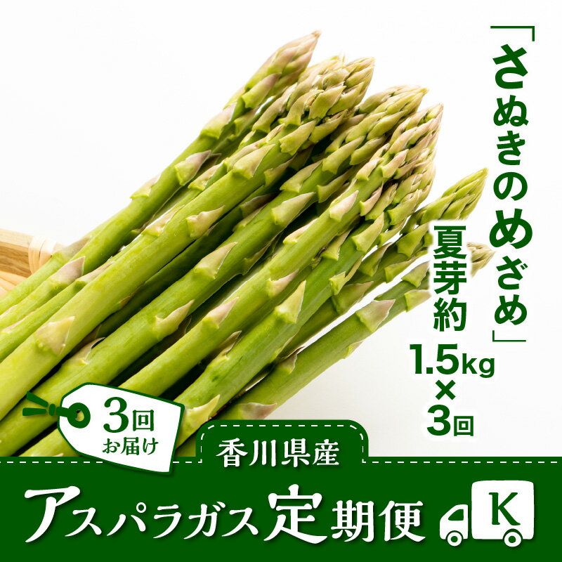 【ふるさと納税】香川県産アスパラガス定期便K | さぬきのめざめ 夏芽 瀬戸内 食品 野菜 グリーンアスパラガス サイズ混合 オリジナル 人気 おすすめ オススメグルメ お取り寄せ 送料無料 - 画像2