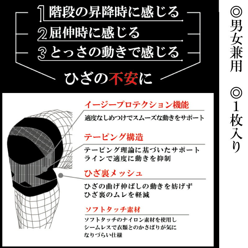 【ふるさと納税】 【メディックピエドシリーズ】MSひざサポーター 101/ ブラック S M L MP-SP603 日用品 美容 生活用品 健康用品 健康グッズ スポーツ 旅行 トラベル 着圧 サムネイル2