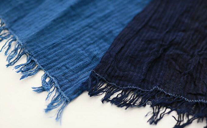 【ふるさと納税】 本藍染ストール(1) ファッション 防虫 消臭 保湿 紫外線防止効果 　お届け：入金確認後、随時発送します。※年末年始配送不可。12/26-1/15指定不可。 サムネイル3