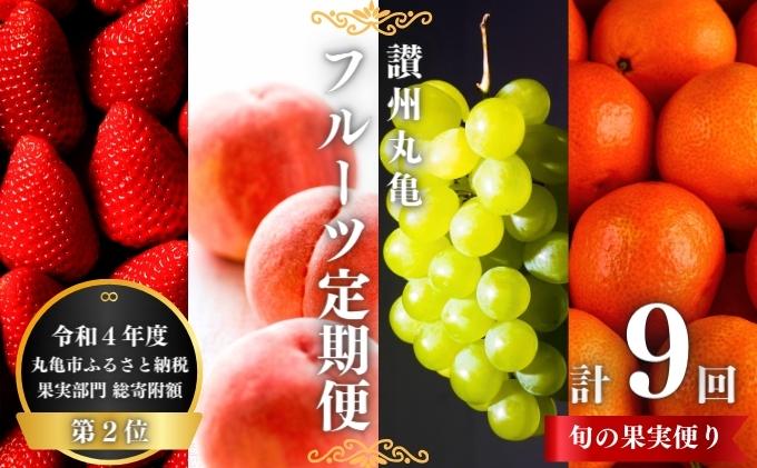 【ふるさと納税】 フルーツ 定期便 9回 丸亀のフルーツ 旬のお届け 果物 果物類 シャインマスカット みかん 桃 キウイ ぶどう 厳選 旬 詰め合わせ お楽しみ 　お届け：※ご入金確認月の翌該当回より順次配送致します。 サムネイル2