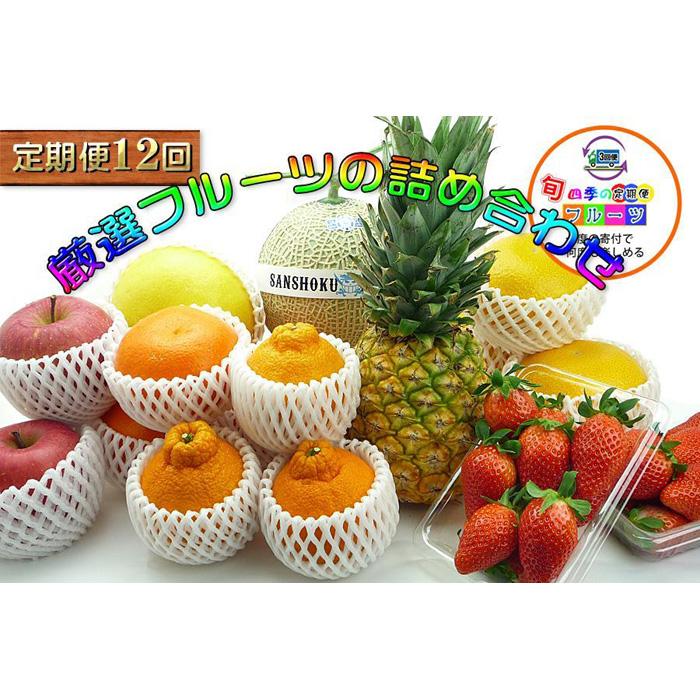 厳選 フルーツ 定期便 全12回 毎月お届け | 香川県 坂出市 香川 四国 楽天ふるさと 納税 返礼品 支援 お取り寄せグルメ 取り寄せ グルメ 食品 果物 くだもの 定期 フルーツ定期便 詰め合わせ セット 12ヶ月 フルーツ定期 自宅用 家庭用 おいしい 美味しい