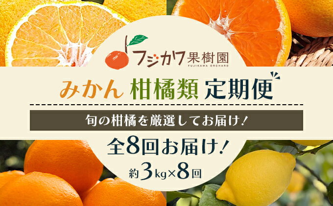 【ふるさと納税】【8回 頒布会】みかん 柑橘類 定期便 彩り柑橘 8回 フルーツ フジカワ果樹園セレクト 果物 温州みかん 石地みかん 中晩柑 はれひめ 讃岐しらぬひ はるか レモン セミノール 甘夏柑 甘い 8ヶ月 サムネイル2
